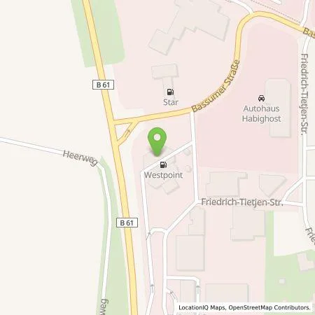 Standortübersicht der Tankstelle Jantzon & Hocke KG in 27232 Sulingen