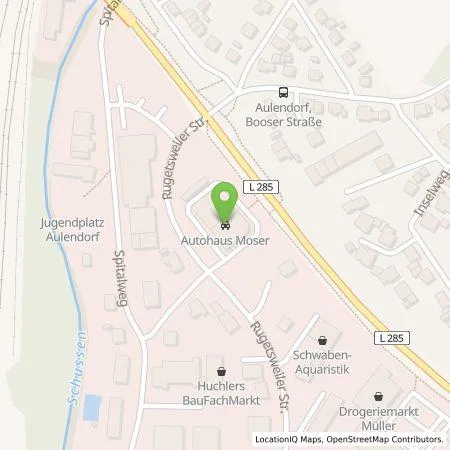 Standortübersicht der Tankstelle Autohaus Moser GmbH in 88326 Aulendorf