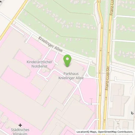 Standortübersicht der Tankstelle Städtisches Klinikum Karlsruhe gGmbH in 76133 Karlsruhe