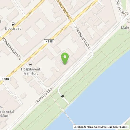 Standortübersicht der Tankstelle e-MITION.world yGmbH in 60329 Frankfurt am Main