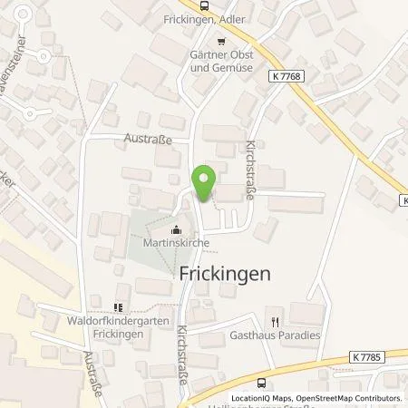 Standortübersicht der Tankstelle Gemeinde Frickingen in 88699 Frickingen