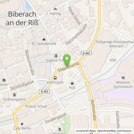 Standortübersicht der Tankstelle e.wa riss GmbH & Co. KG in 88400 Biberach