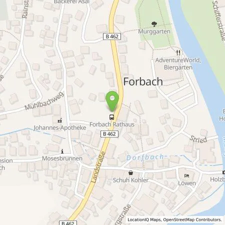 Standortübersicht der Tankstelle Gemeinde Forbach in 76596 Forbach