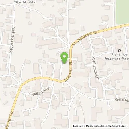 Standortübersicht der Tankstelle Erfurt emobility & energy GmbH in 86929 Penzing