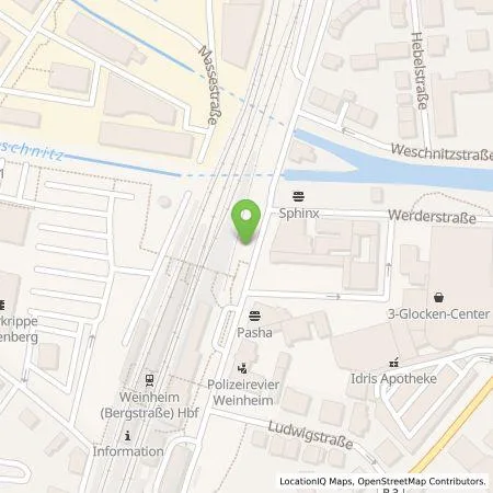 Standortübersicht der Tankstelle Stadtwerke Weinheim GmbH in 69469 Weinheim