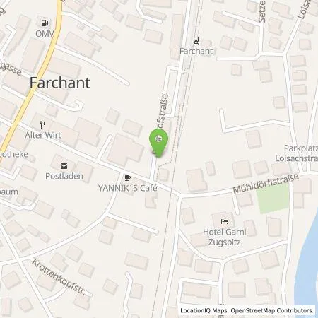 Standortübersicht der Tankstelle Kraftwerk Farchant A. Poettinger & Co. KG8 in 82490 Farchant