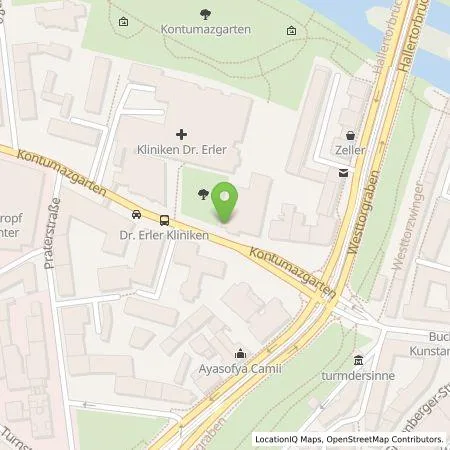 Standortübersicht der Tankstelle Kliniken Dr. Erler gGmbH in 90429 Nürnberg