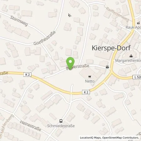 Standortübersicht der Tankstelle Mark-E Aktiengesellschaft in 58566 Kierspe