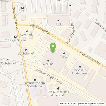 Standortübersicht der Tankstelle ALDI SÜD Immobilienverwaltungs-GmbH & Co. oHG in 71032 Böblingen