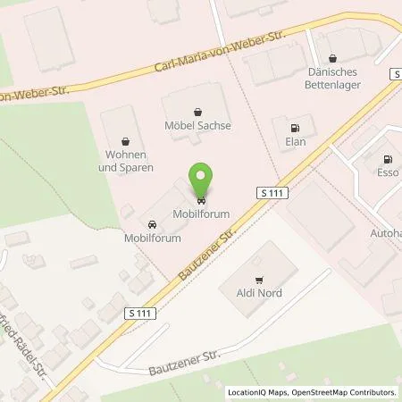 Standortübersicht der Tankstelle mobilforum GmbH in 01877 Bischofswerda