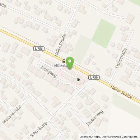 Standortübersicht der Tankstelle Westfalen AG in 33803 Steinhagen