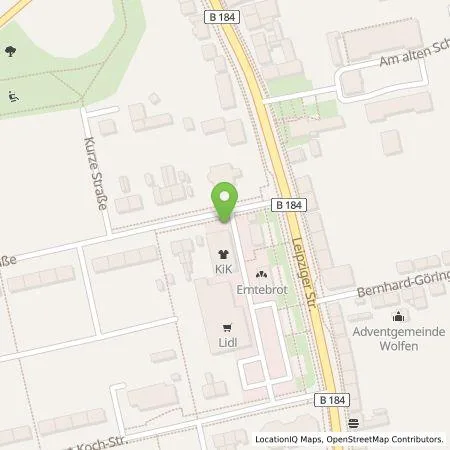 Standortübersicht der Tankstelle amperio GmbH in 06766 Bitterfeld-Wolfen