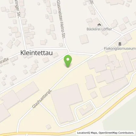 Standortübersicht der Tankstelle HEINZ GLAS GmbH & Co. KGaA in 96355 Tettau