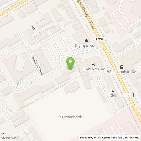 Standortübersicht der Tankstelle Stadtwerke Lübeck Energie GmbH in 23556 Lübeck