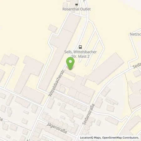 Standortübersicht der Tankstelle NETZSCH Business Services GmbH in 95100 Selb