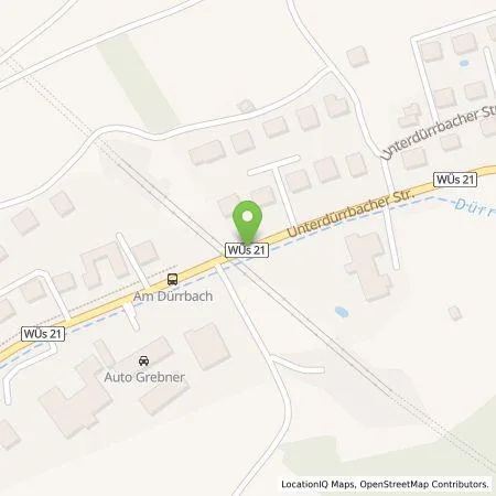 Standortübersicht der Tankstelle Stadtwerke Würzburg AG in 97080 Würzburg