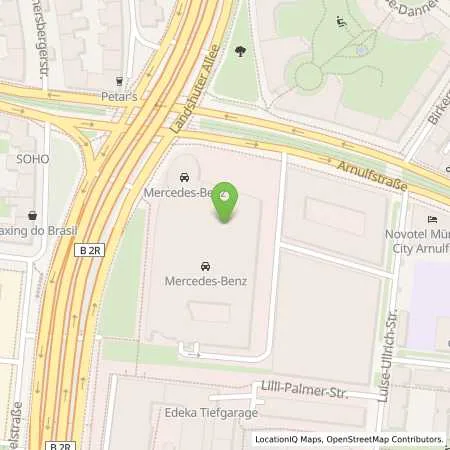 Standortübersicht der Tankstelle Mercedes- Benz AG - Niederlassung München in 80636 München