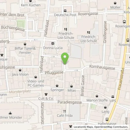 Standortübersicht der Tankstelle SWU Energie GmbH in 89073 Ulm