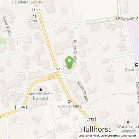 Standortübersicht der Tankstelle Schmidt & Partner Stbg PartG mbB in 32609 Hüllhorst