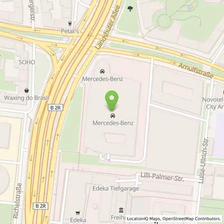 Standortübersicht der Tankstelle Mercedes- Benz AG - Niederlassung München in 80636 München