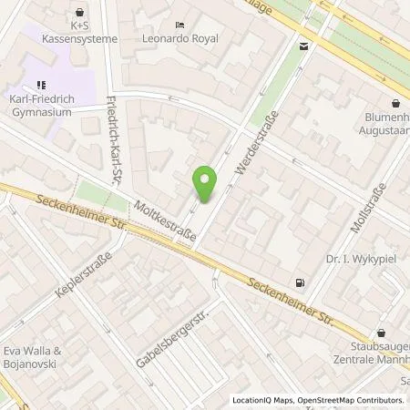 Standortübersicht der Tankstelle MVV Energie AG in 68165 Mannheim