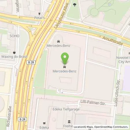 Standortübersicht der Tankstelle Mercedes- Benz AG - Niederlassung München in 80636 München