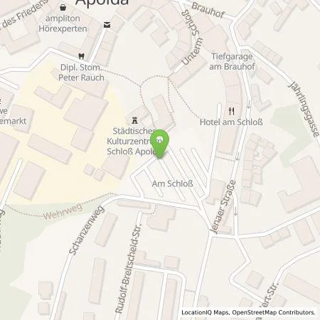 Standortübersicht der Tankstelle Energieversorgung Apolda GmbH in 99510 Apolda