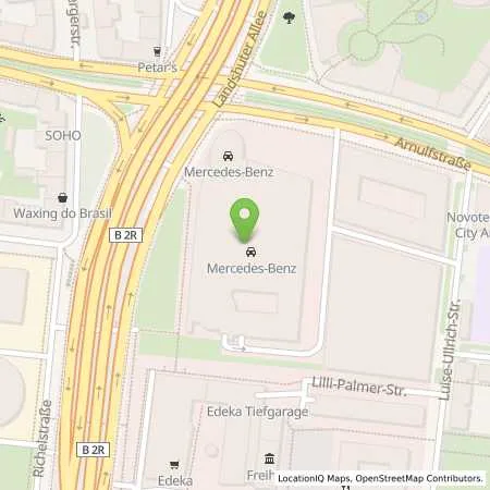 Standortübersicht der Tankstelle Mercedes- Benz AG - Niederlassung München in 80636 München