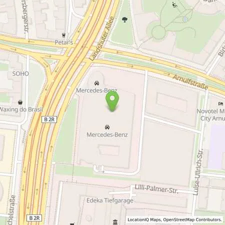 Standortübersicht der Tankstelle Mercedes- Benz AG - Niederlassung München in 80636 München