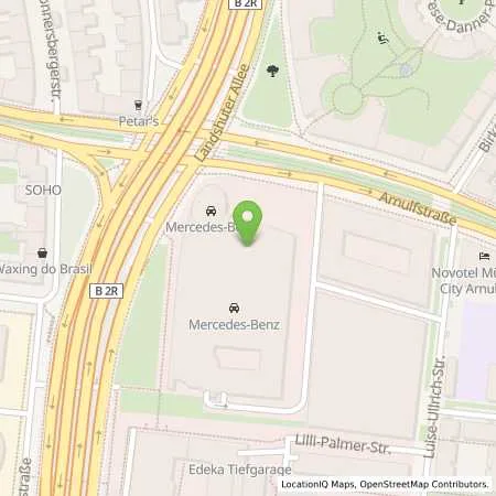 Standortübersicht der Tankstelle Mercedes- Benz AG - Niederlassung München in 80636 München