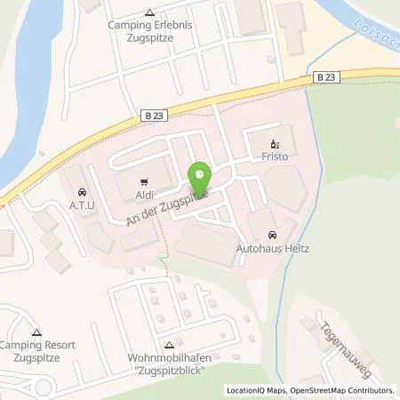 Standortübersicht der Tankstelle EDEKA Südbayern Handels Stiftung & Co KG in 82491 Grainau