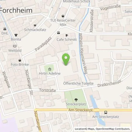 Standortübersicht der Tankstelle Stadtwerke Forchheim GmbH in 91301 Forchheim