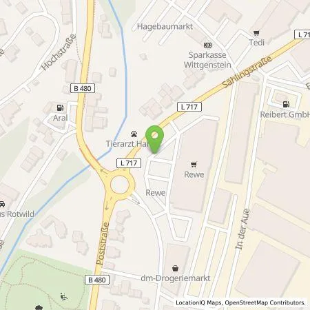 Standortübersicht der Tankstelle EnBW mobility+ AG und Co.KG in 57319 Bad Berleburg