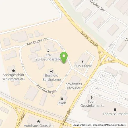 Standortübersicht der Tankstelle Stadtwerke Bad Säckingen GmbH in 79713 Bad Säckingen