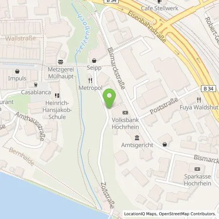 Standortübersicht der Tankstelle Volksbank Hochrhein eG in 79761 Waldshut-Tiengen