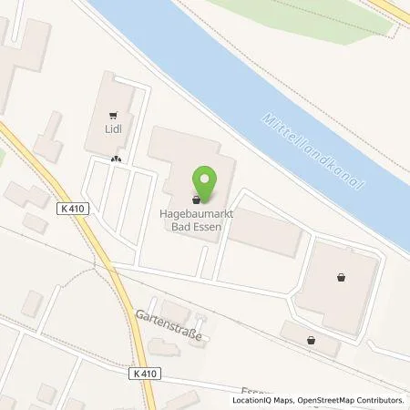 Standortübersicht der Tankstelle EnBW mobility+ AG und Co.KG in 49152 Bad Essen