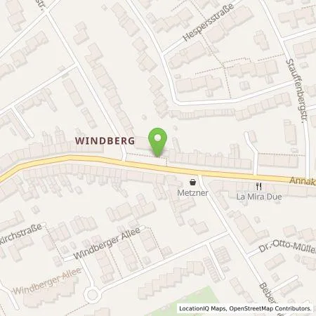 Standortübersicht der Tankstelle NEW Niederrhein Energie und Wasser GmbH in 41063 Mönchengladbach