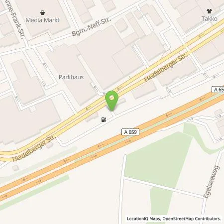 Standortübersicht der Tankstelle Stark Energy GmbH in 68519 Viernheim