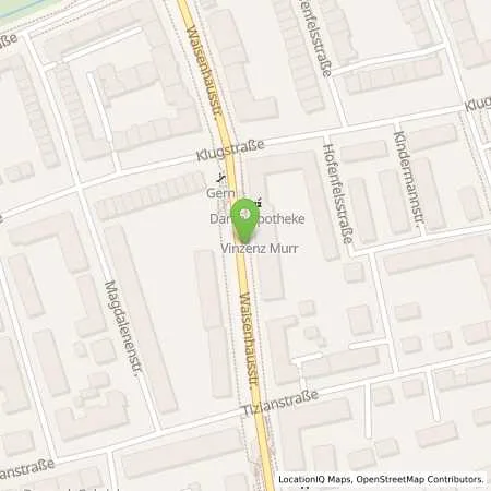 Standortübersicht der Tankstelle SWM Versorgungs GmbH in 80637 München