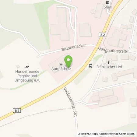 Standortübersicht der Tankstelle Auto-Scholz GmbH & Co. KG in 91257 Pegnitz