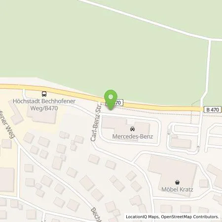 Standortübersicht der Tankstelle Auto-Scholz GmbH & Co. KG in 91315 Höchstadt a.d.Aisch