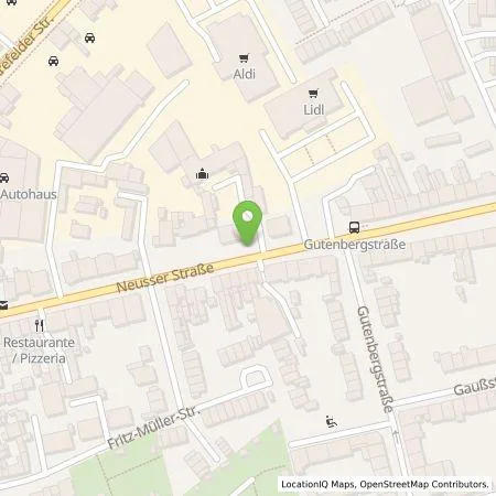 Standortübersicht der Tankstelle NEW Niederrhein Energie und Wasser GmbH in 41065 Mönchengladbach