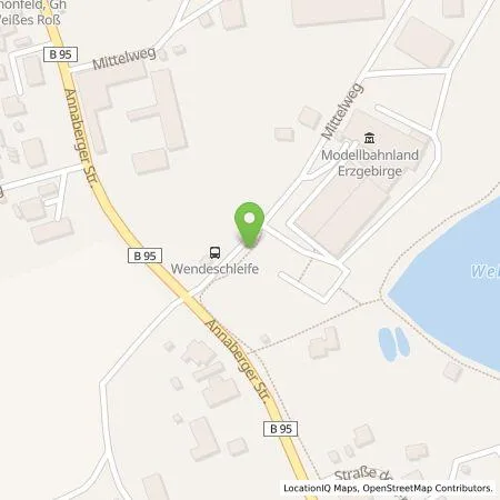 Standortübersicht der Tankstelle Stadtwerke Annaberg-Buchholz GmbH in 09488 Schönfeld