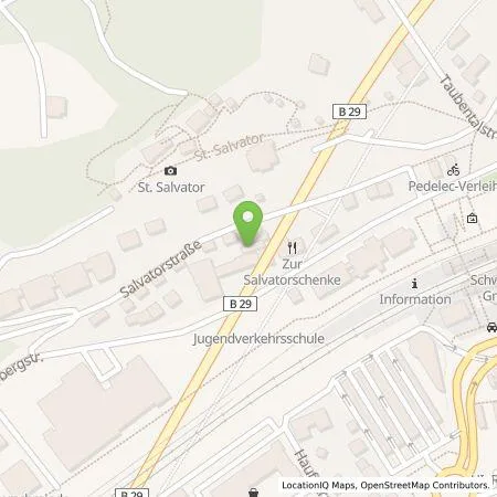 Standortübersicht der Tankstelle Stadtwerke Schwäbisch Gmünd GmbH in 73525 Schwäbisch Gmünd