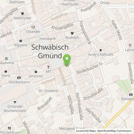 Standortübersicht der Tankstelle Stadtwerke Schwäbisch Gmünd GmbH in 73525 Schwäbisch Gmünd
