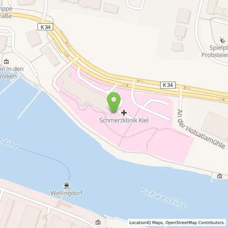 Standortübersicht der Tankstelle Schmerzklinik Kiel GmbH & Co KG in 24149 Kiel