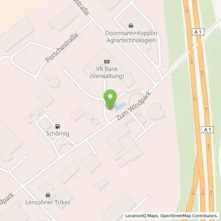 Standortübersicht der Tankstelle VR Bank zwischen den Meeren eG in 23738 Lensahn