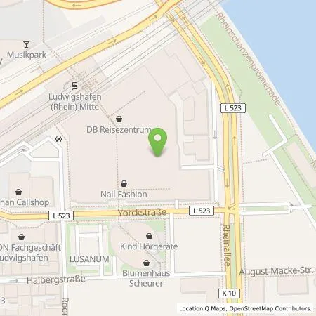 Standortübersicht der Tankstelle Technische Werke Ludwigshafen am Rhein AG in 67061 Ludwigshafen