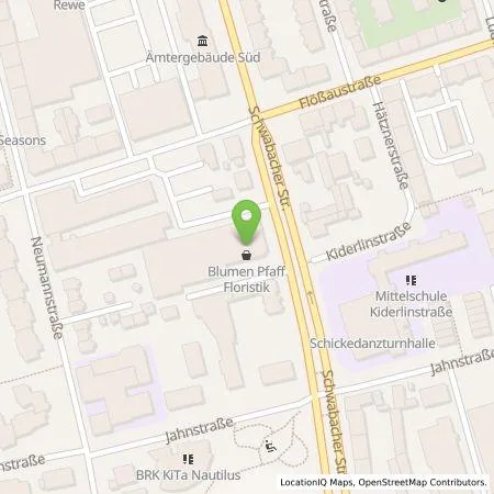 Standortübersicht der Tankstelle Elektro Langemeyer GmbH in 90763 Fürth