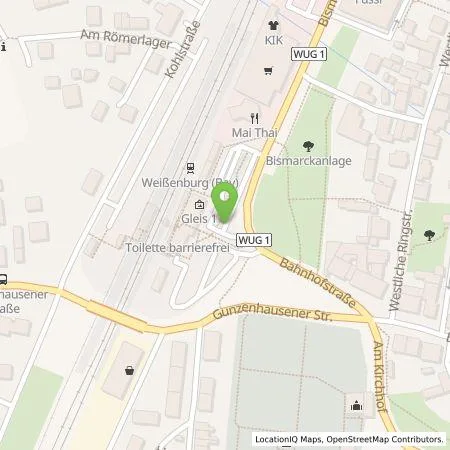 Standortübersicht der Tankstelle Stadtwerke Weißenburg GmbH in 91781 Weißenburg i.Bay.